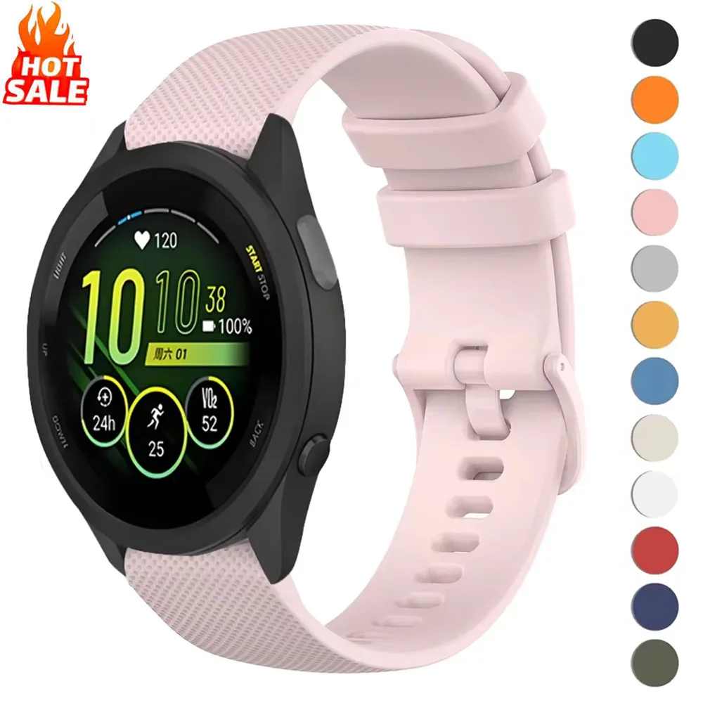 Мягкий силиконовый ремешок 20 мм 22 мм для Garmin Forerunner 570 170 70 265 965 165 55, браслет для Garmin Venu 4/3 Active 6/5