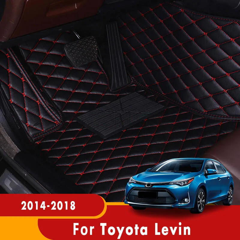 

Автомобильные коврики для пола и багажника для Toyota Levin 2014-2017, кожаные, водонепроницаемые, аксессуары для интерьера автомобиля