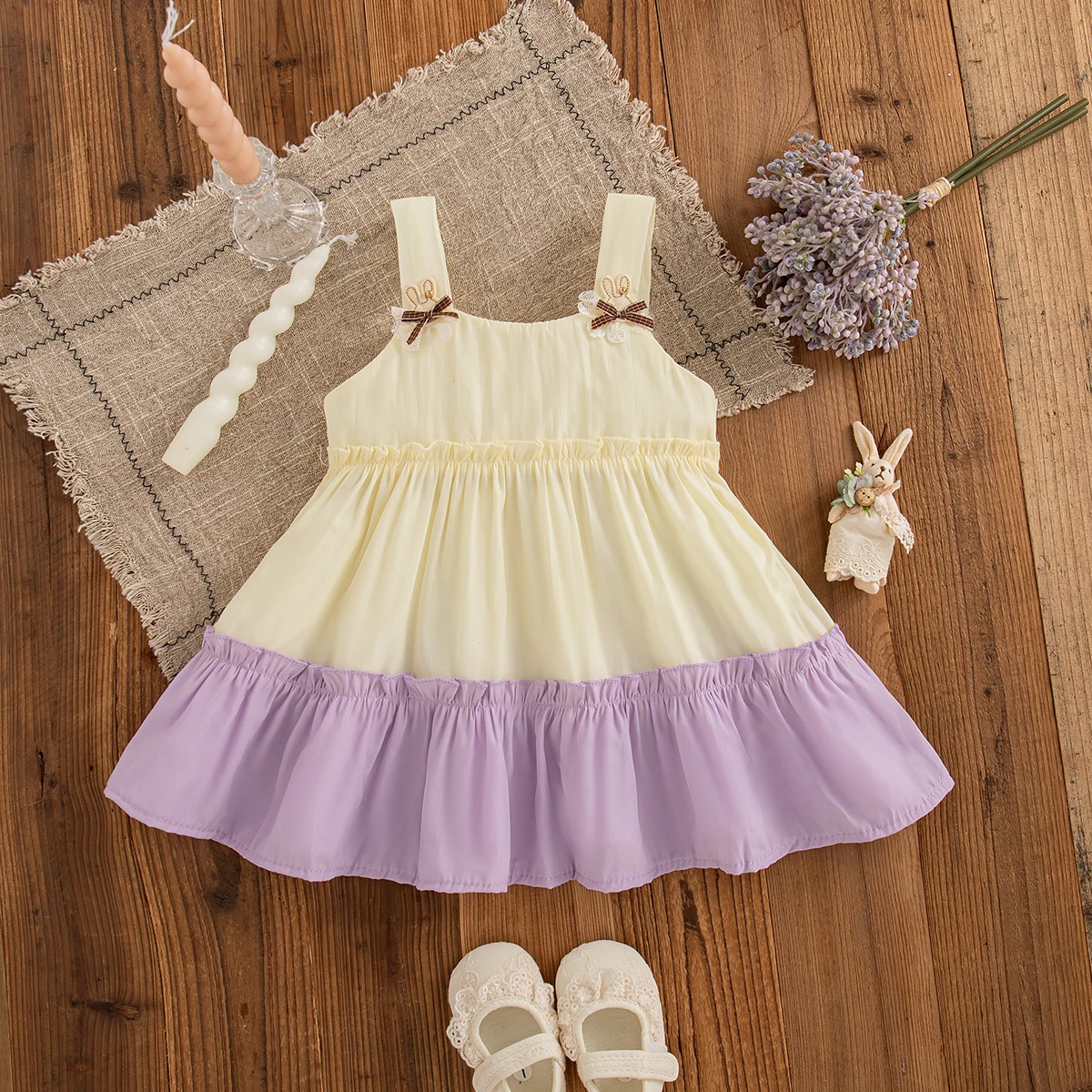 

Платье для маленьких девочек, летние хлопковые однотонные платья с бантом на бретельках для девочек, простая и милая пляжная одежда для маленьких девочек