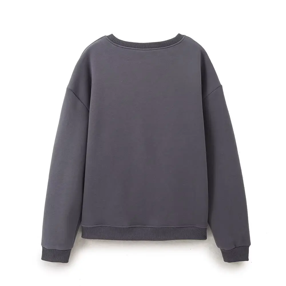 JNLEAOG Herfst Nieuwe Faionable Street Sle Long Sve ronde Ne meisjes bedrukt sweatshirt polyestervezel damestrui