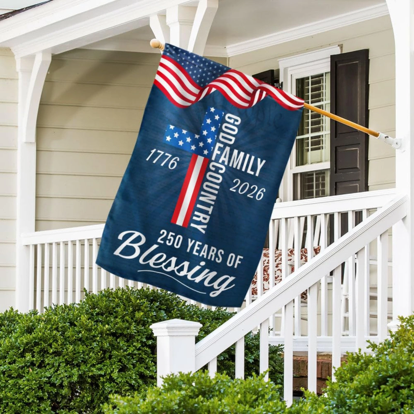 Drapeau américain du 250e anniversaire, signification commémorative, décoration patriotique de jardin, accessoires de décoration pour fêtes et vacances