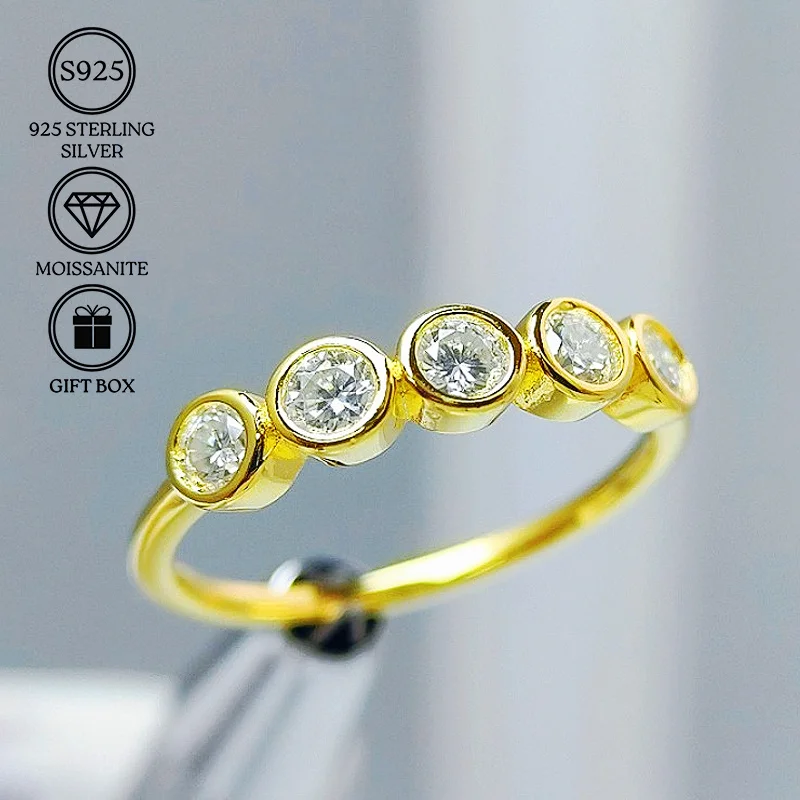 1Pc 0.5Carat S925 Silver Moissanite Ring: An Exquisite and Fashionable Ring, A Beautiful Surprise Gift for Valentine's Day .