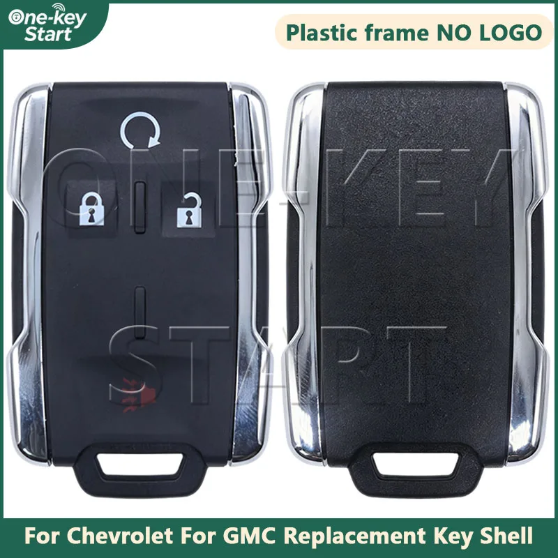For Chevrolet Tahoe Suburban Sierra Silverado For GMC Yukon XL Terrain 4Buttons Remote Car Key Shell Replacement【ONE-KEY START】