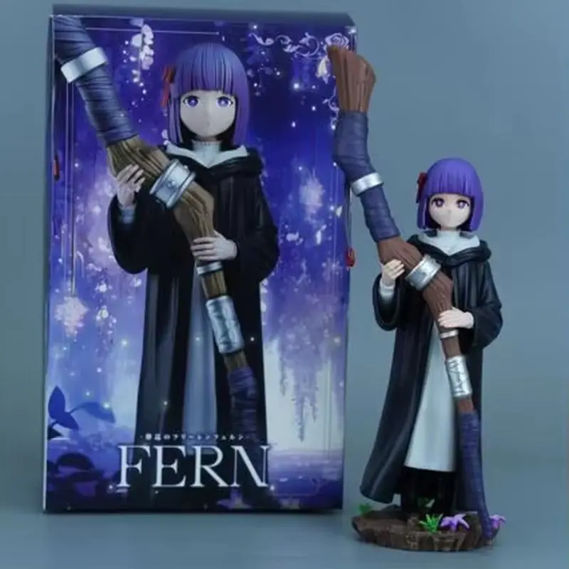 Anime Frieren: Beyond Journey's End Junge Fern Stehende Figur mit Riesigem Zauberstab Sammlerstück PVC-Statue Desktop-Dekoration