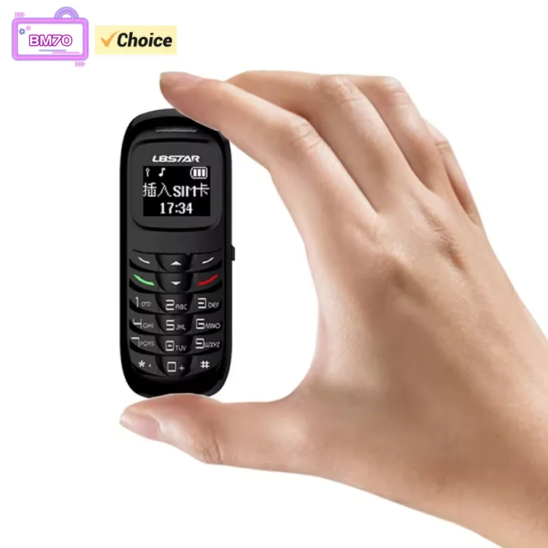 New BM70 Super Mini Phone GSM 2G Mobile Phone Wireless Bluetooth Phone Keyboard Pocket Cellphone Support Alarm Clock