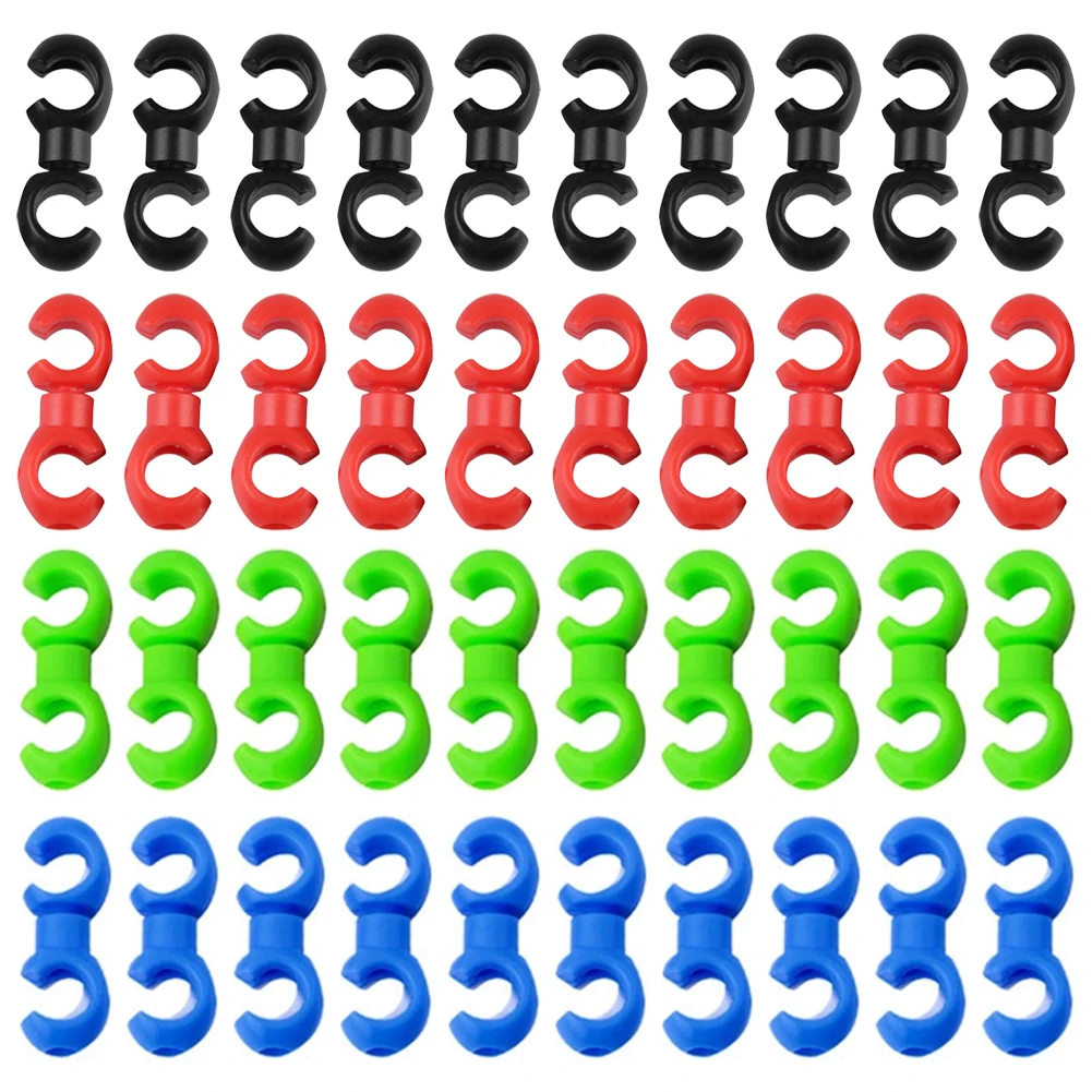 

10pcs Bicycle Brake Gear Cable S Style Clips Rotating MTB Buckle Hose Guide MTB Bike Cross Line Hook Tidy Clips