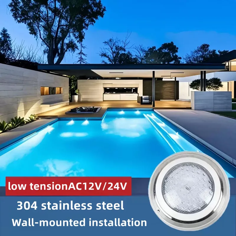 

IP68 waterproof pool light Stainless steel resin filled wall mounted underwater light Landscape light AC12V.24V Fountain Hotel