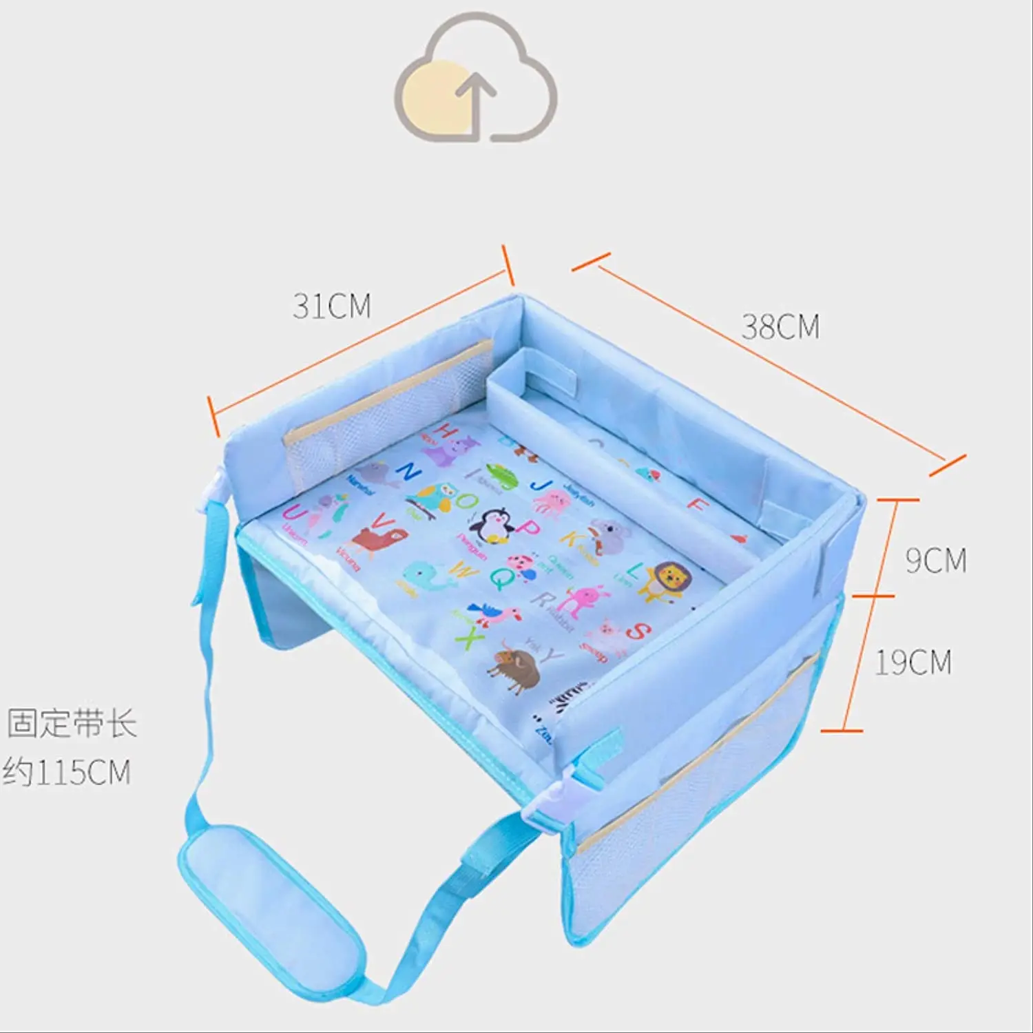 Kid Travel Tray for Toddler Car Seat Travel Tray for Kids, Children Travel Desk, Carseat Table Tray for Kid Road Trip Activities