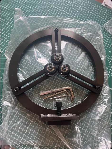 

Wood Lathe Steady Rest with Adjustable Center Bracket, Universal Cast Iron Support Fixture for Turning & Sanding Operations