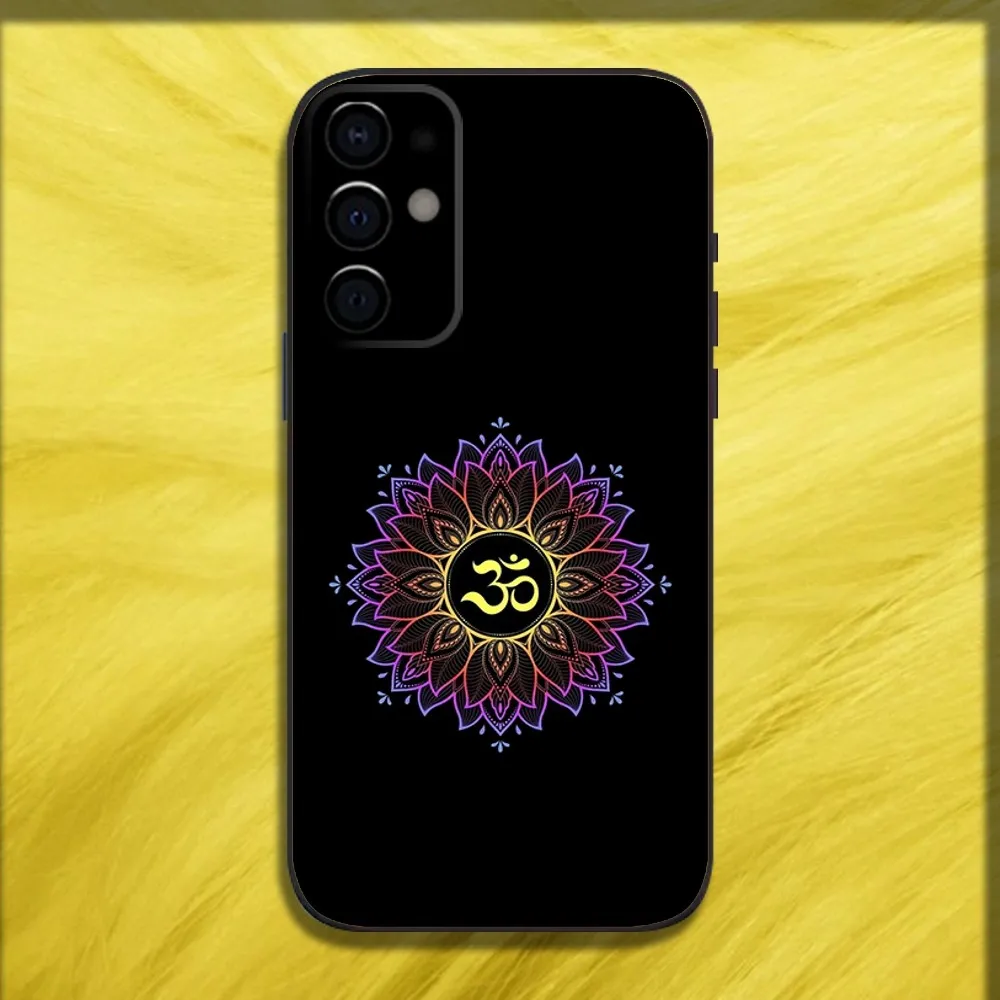 Aum Om Yoga Phone Case For Samsung S24,S21,S22,S23,S30,Ultra,S20,Plus,Fe,Lite,Note,10,9,5G Black Soft Cover