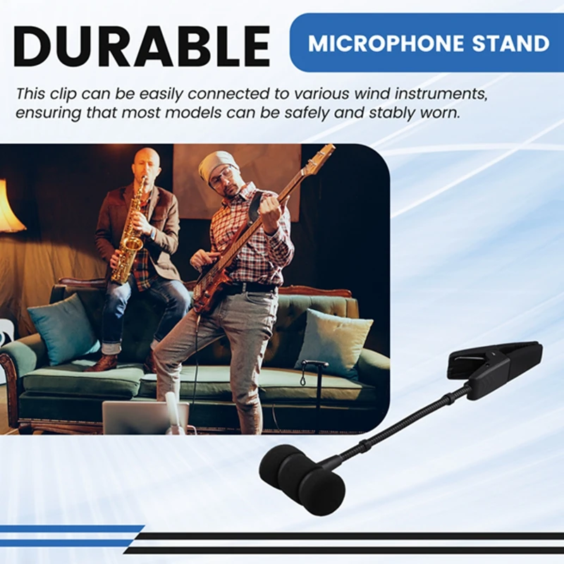 Saxophone Microphone Mount Instrument Shockproof Mount Saxophone Specific Microphone Universal Stand Clip