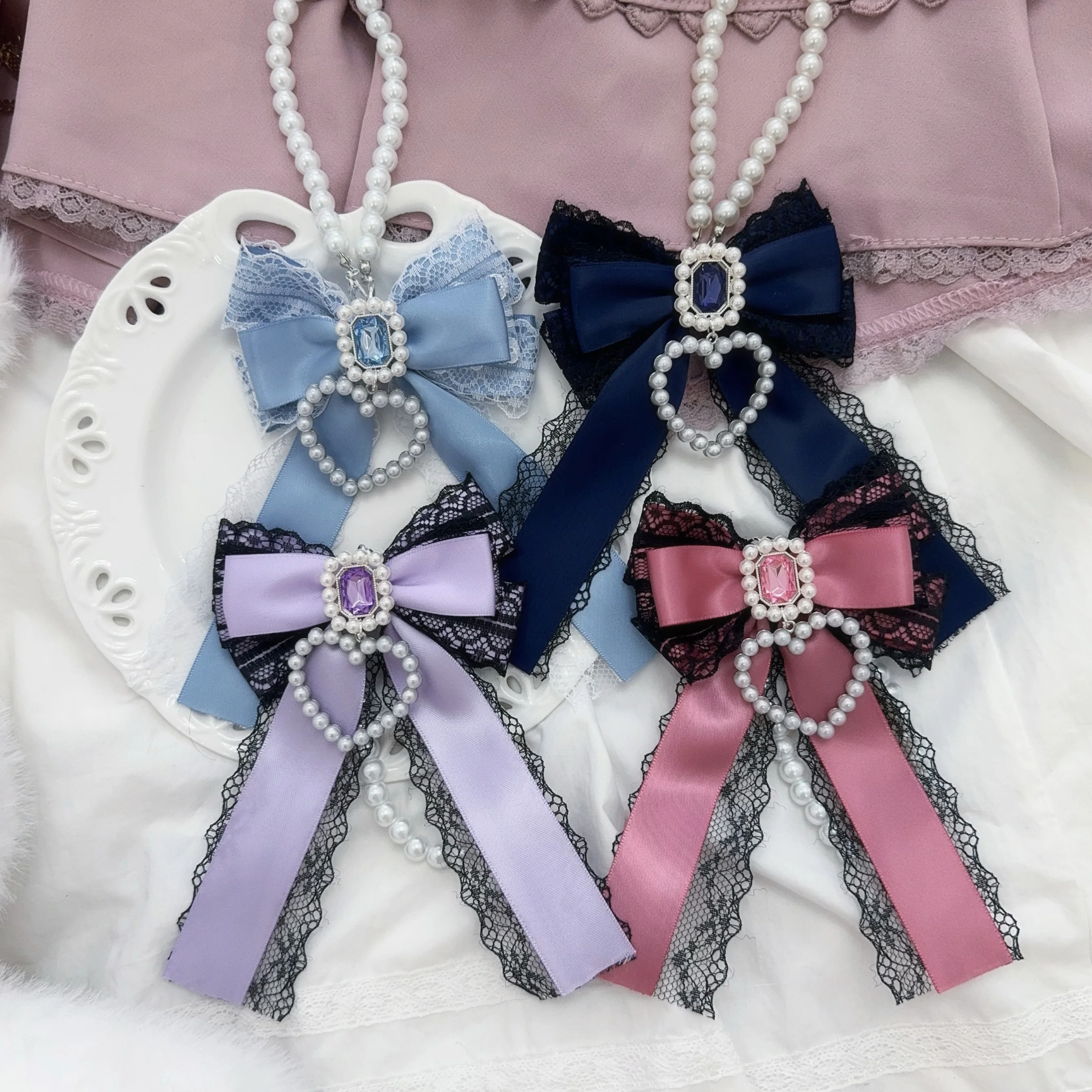 Original Multi-color Bud Ribbon Pain Mass Production Lta Bag Bow Pearl Bag Hanging Big Love Rhinestone Pain Bag Accessories