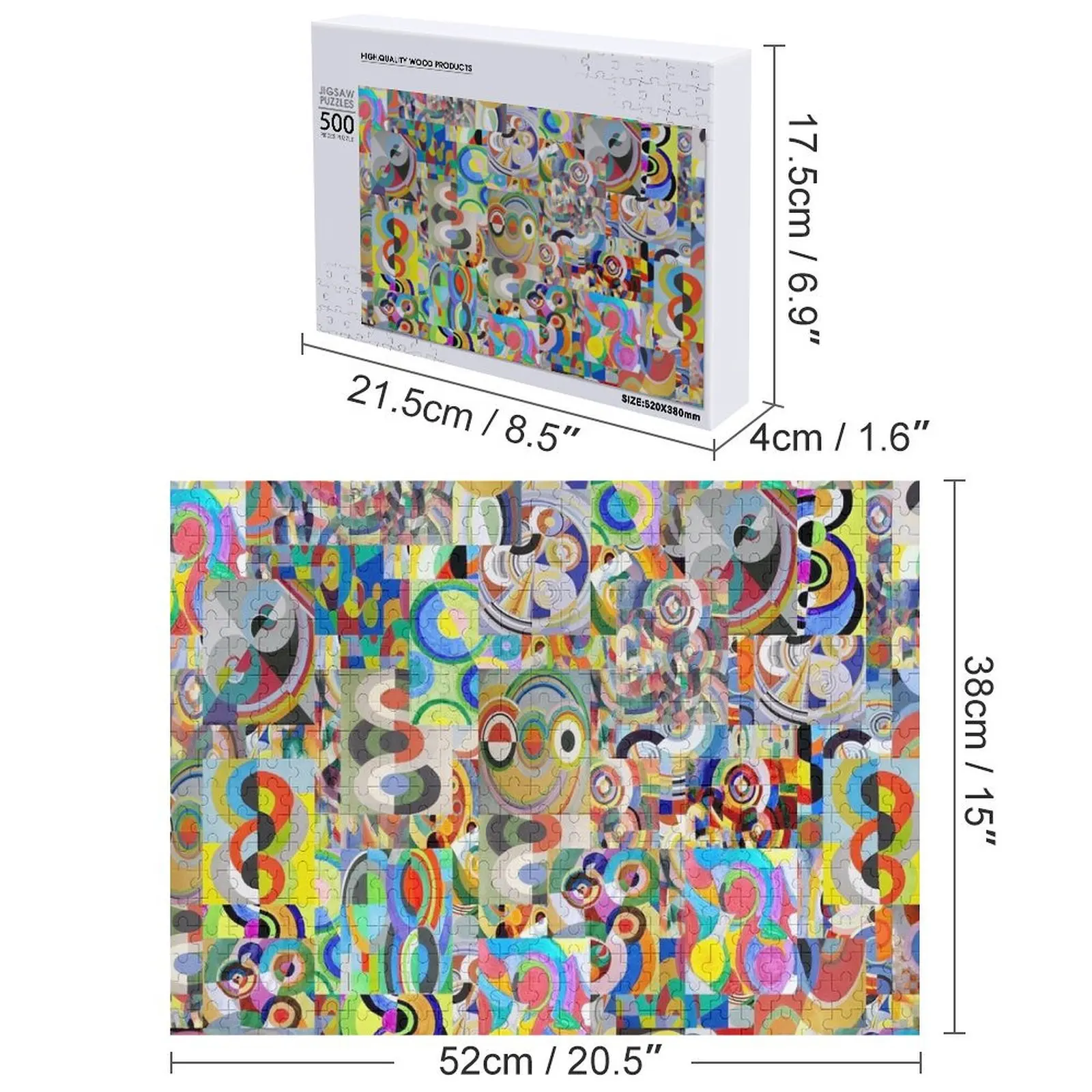 Rompecabezas de Robert Delaunay, rompecabezas de regalo personalizado para niños, rompecabezas de juguetes personalizados