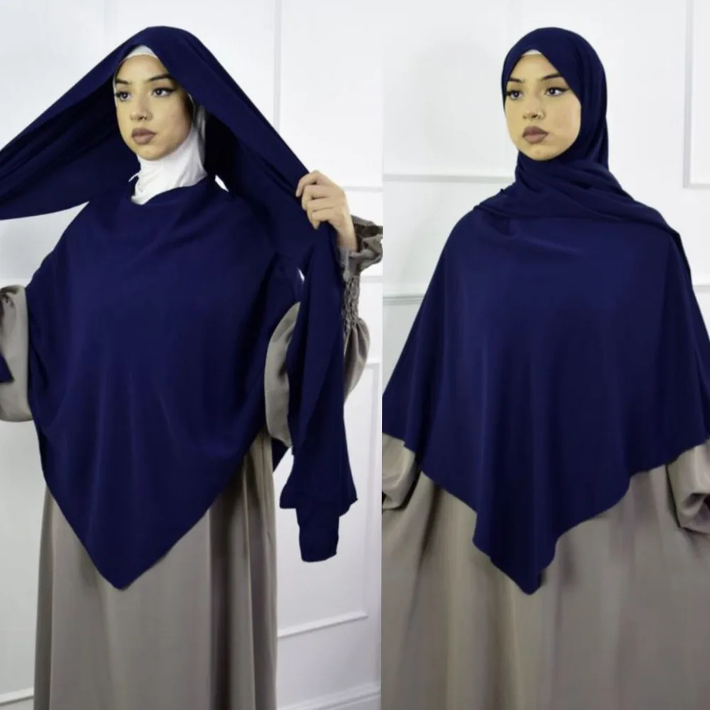 Moda Hijab musulmano preghiera Headwrap per donna abaya Khimar donne Jersey islamico testa sciarpa turbanti turbante involucro istantaneo Ramadan