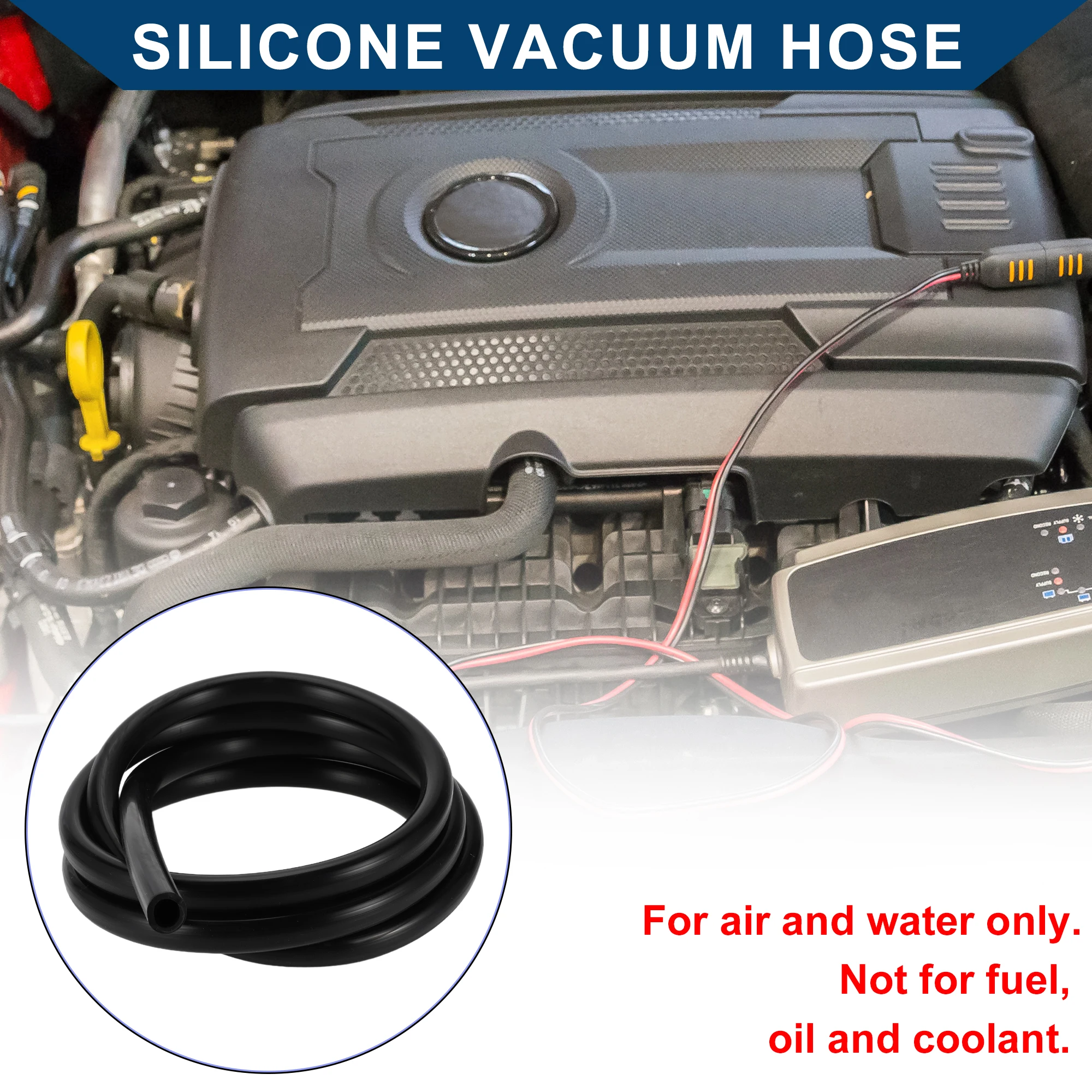 UXCELL Siliconen Vacuümslang Slang 2/3/4/5/6/8/10/12/14/16/18/20mm IDx4.6M Universele Hoge Druk voor Auto Accessoires