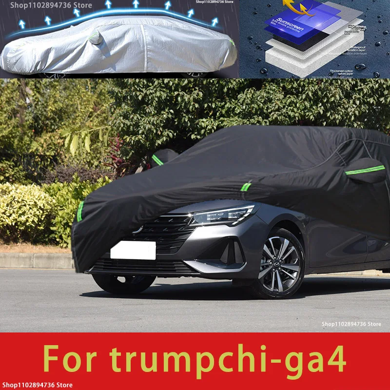 

For Trumpchi GA4 Fit Outdoor Protection Car Covers Snow Cover Sunshade Waterproof Dustproof Exterior black car cover