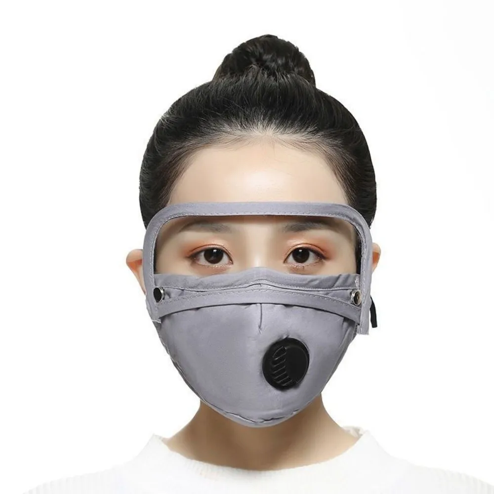Breathing Valve Dust-Proof Mask Windproof Washable Anti Haze Mask Detachable With Protective Lens Sports Warm Mask Commuting