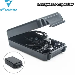 Black Earphone Storage Case Square Case Portable Hold Earphone Data Storage Box For Earphone/Charging Cable ect Accessories