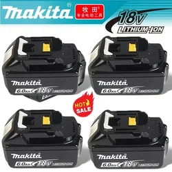 For Makita 18v 6Ah With Charger Rechargeable Lithium Ion  Makita 18 v Battery Power Tool BatteryBL1860BL1850 BL1830