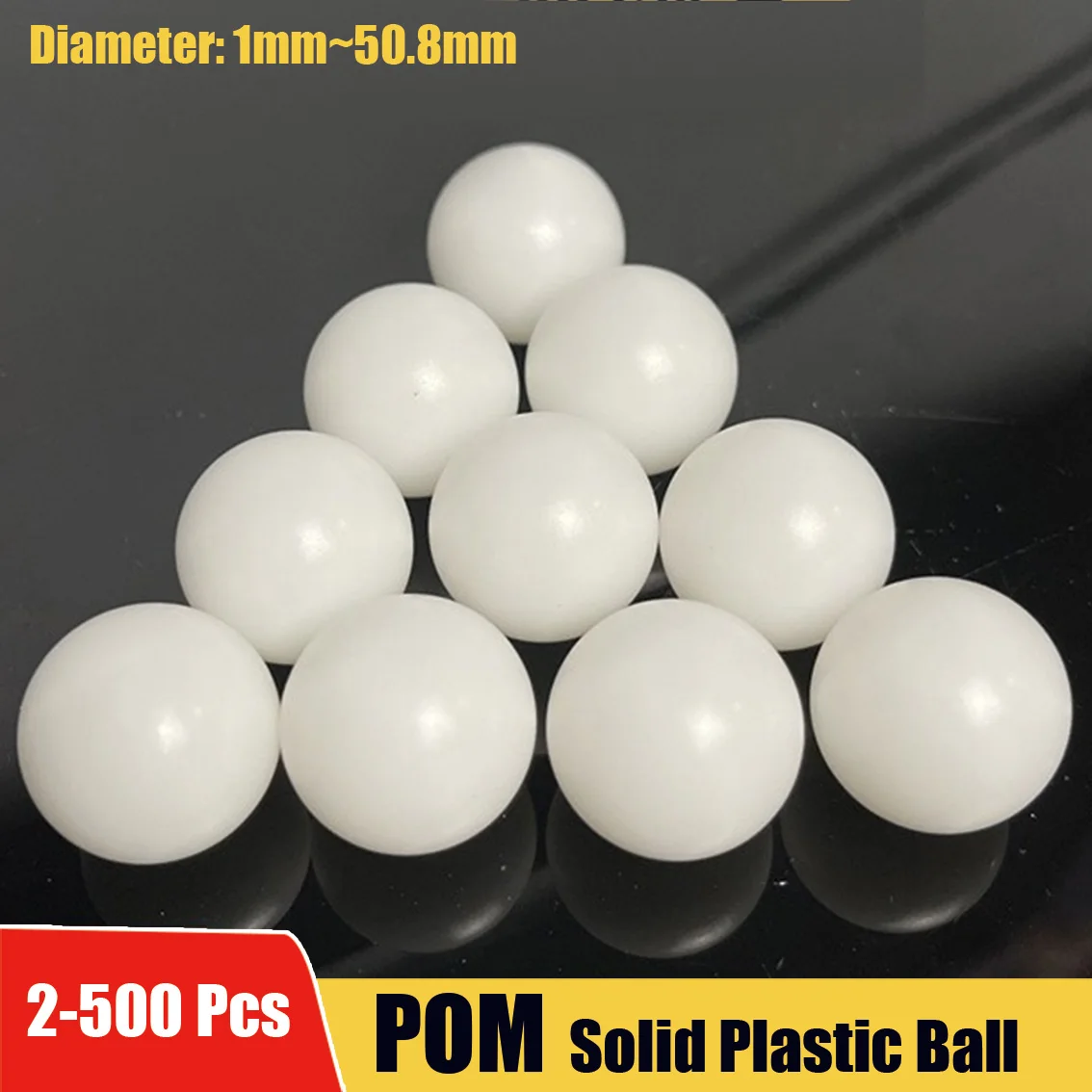 White Solid Plastic Polyformaldehyde Bearing Ball 1/1.2/1.5/1.588/2/2.381/2.5/2.778/3.0/3.175/3.5mm-50.8mm G1 G2 POM Ball Bead