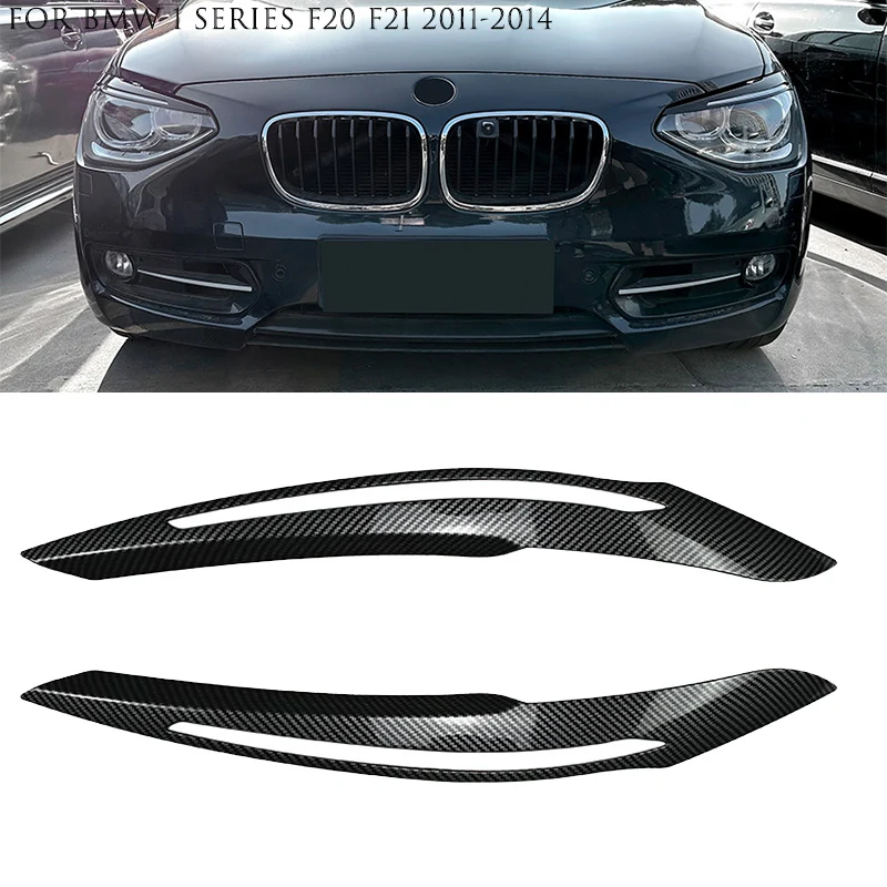 Car Front Head Light Head Lamp Cover Trim Headlight Headlamp Eyebrow Eyelid Sticker For BMW 1 Series F20 F21 2011 2012 2013 2014