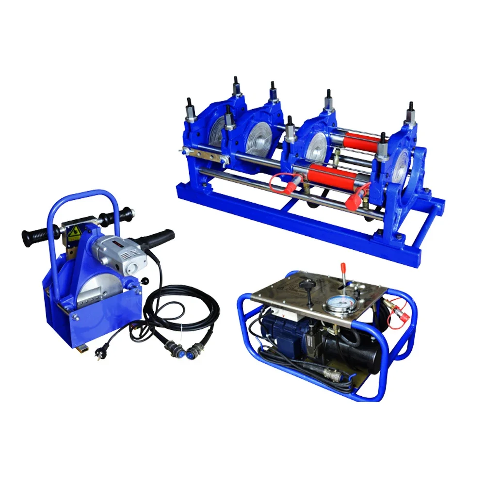 Equipment Manual Pipe Fusion Welding Machine 2 Clamp PE HDPE HDPE Plastic Pipe Welding Machine 63-200mm Metal Processing Welding