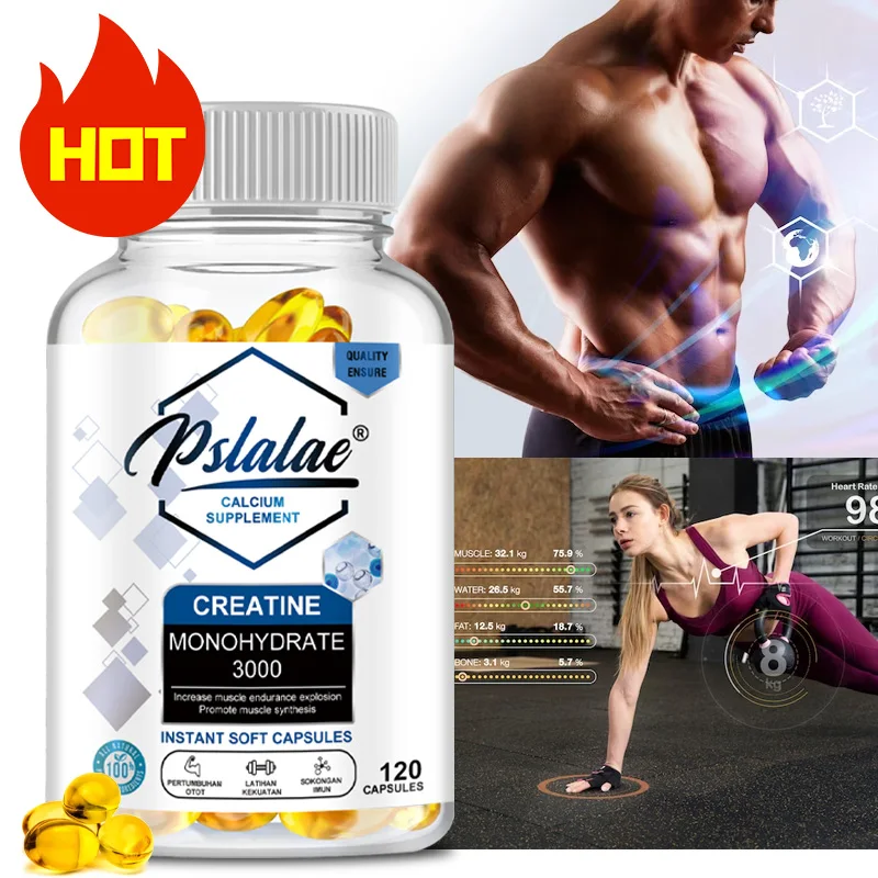 

Creatine Monohydrate Extract - Gain Lean Muscle, Improve Performance and Strength and Support Workout Recovery