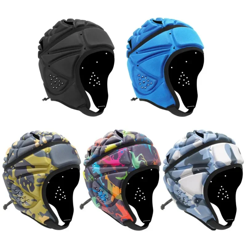 

Prefessional Football Soccer Helmet Adult Shockproof EVA Padded Headgear Football Goalkeeper Soft Head Protective Helmet