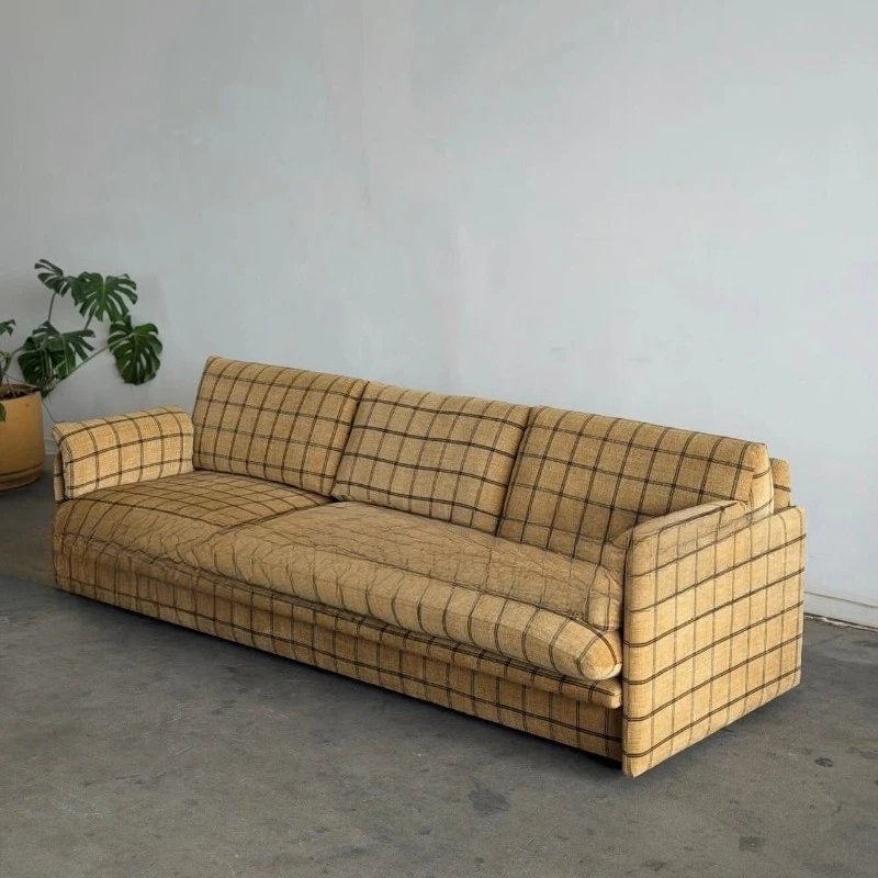 Three-person sofa, designer famous soft sofa medieval MCM retro style
