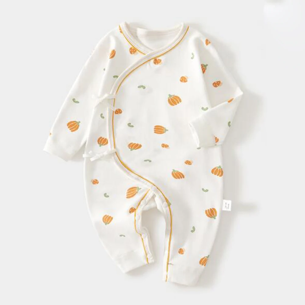 

Baby Girl Newborn Romper Long Sleeve Cotton Fruit Print Spring Autumn Hospital Baby Boy Jumpsuits Unisex 0-6 Months Clothes