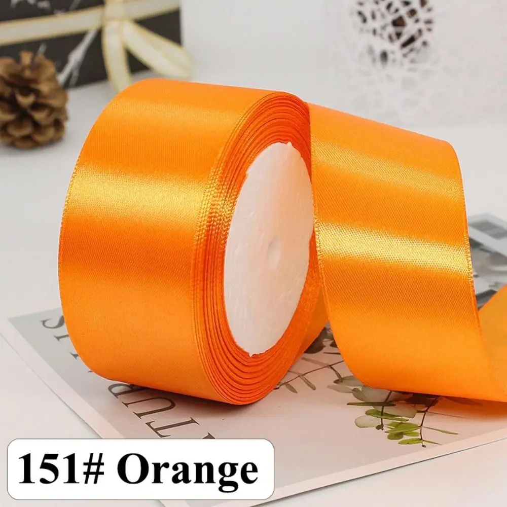 22Meters Dark Colors 4cm Shiny Silk Ribbons Crafts Bow Solid DIY Gift Wrap Polyester Gift Wrapping Ribbons