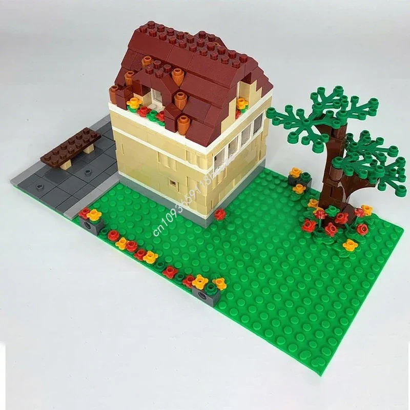 

418 деталей MOC: Модульная модель туалетной комнаты для парка, подходящая для всех полов, креативные игрушки, идеи для подарков на Рождество