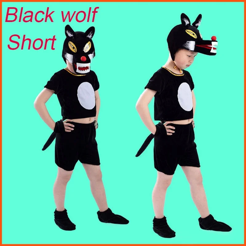 الأطفال الرمادي الذئب زي الثعلب الفتيان والفتيات هالوين الحيوان تحت عنوان حزب السنجاب تأثيري بذلة للأطفال؛ 2'd، 5.h؛ #6