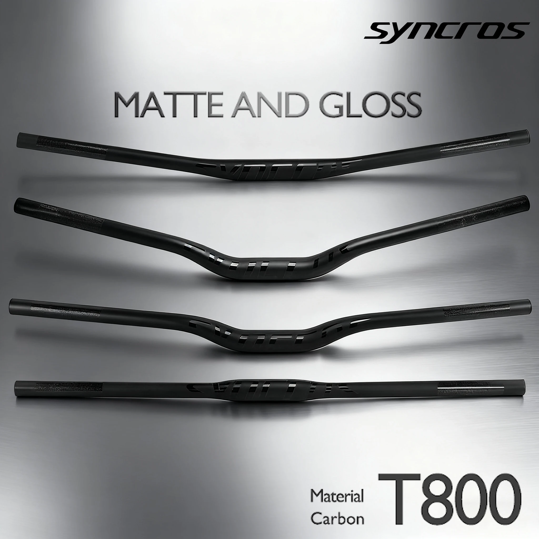 

Syncros 9 Degree Full Carbon Fiber Mountain Bike Handlebar, Flat/Rise Custom Matte, 700/720/740mm MTB Bicycle Parts