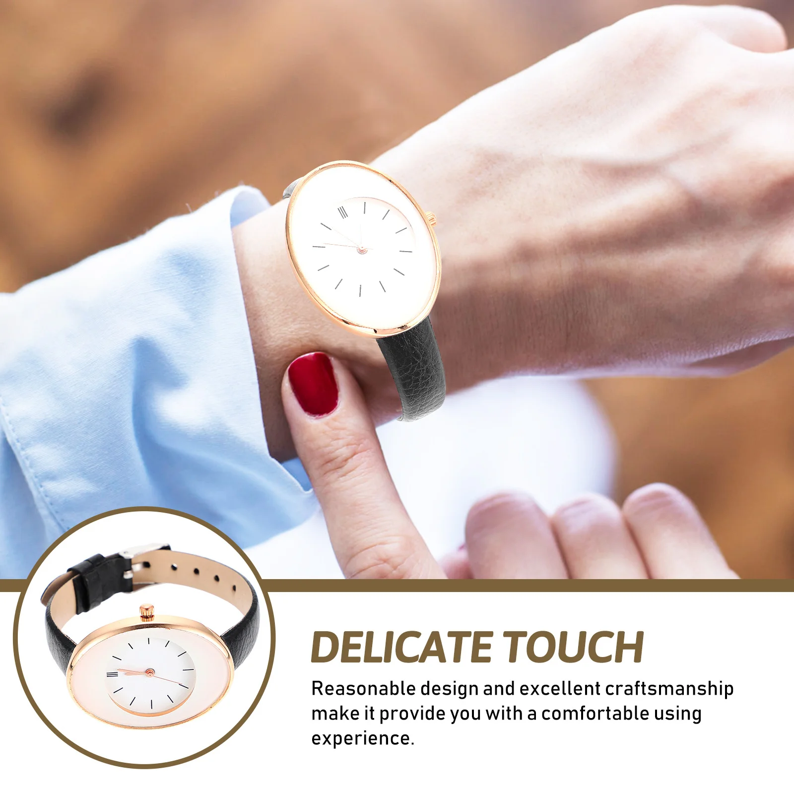 

Quartz Watch For Women Elegant Casual Wristwatch With Breathable Strap Long Lasting Durable Fashion Ladies Watches