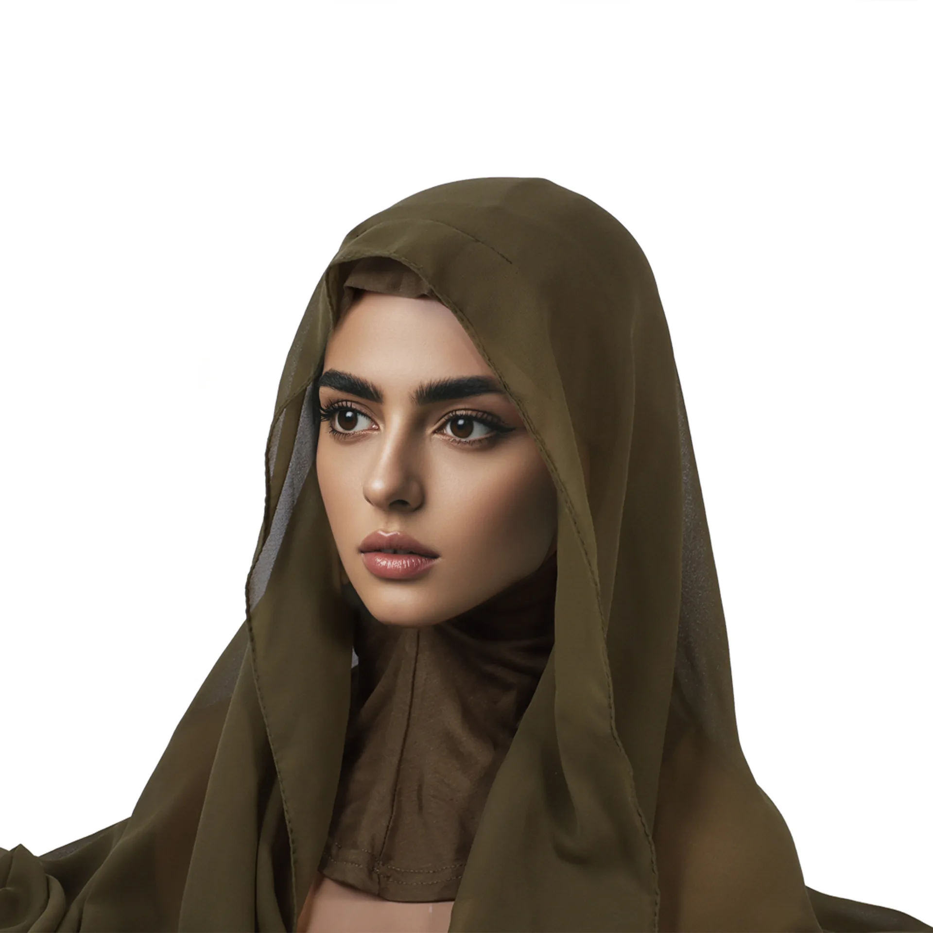 

Новое поступление, комплект шифонового платка и шапки с бисером, монохромный шифоновый платок с жемчугом, подходящая шапочка-пуловер