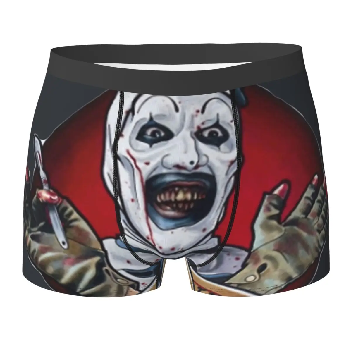 

Нижнее белье Terrifier 2, боксеры с принтом ужасов на Хэллоуин, популярные мужские трусы, дышащие трусы-боксеры, идея подарка