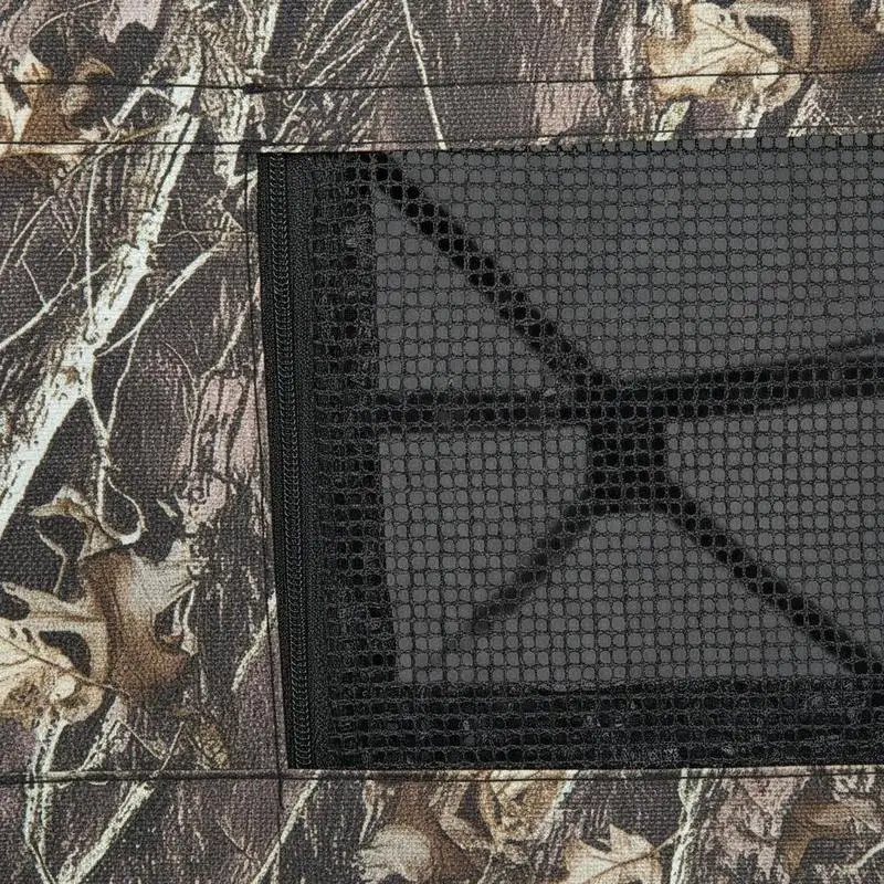 Hunting Blind 6-7 Person For Turkey Deer Hunting, Portable Camouflage Tent, Durable Concealed Shelter, Silent Zipper Door Window, 288 Degree 5 Side See-Through Ground Blinds with Carrying Bag view 5