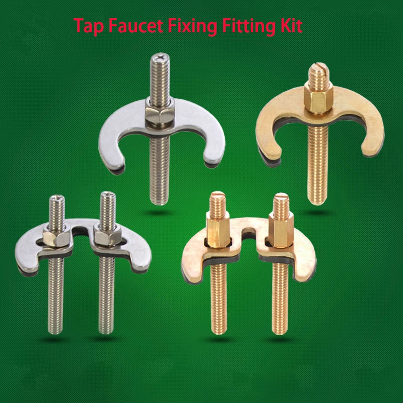1Pcs Tap Faucet Fixing Fitting Kit Bolt Washer Hexagonal Wrench Plate Set Kitchen Basin Repairing Tool