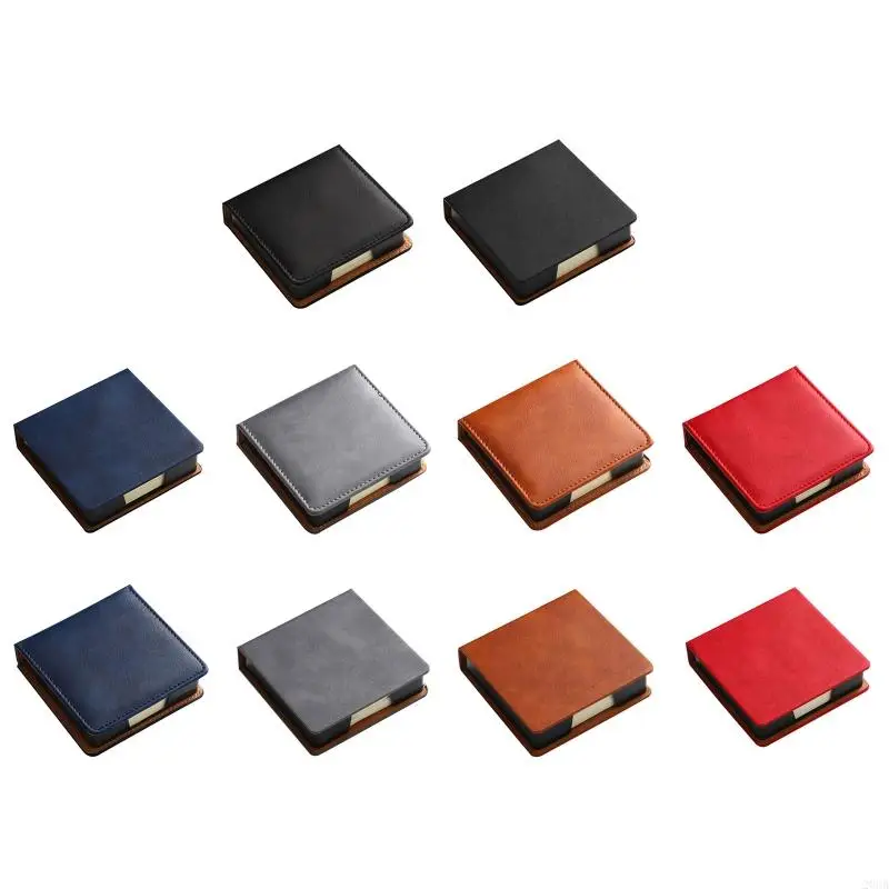 20CB Luxurious Leather Memo Note Dispenser para Case Desktop Nombre escritorio Organizador soporte notas Sticky para