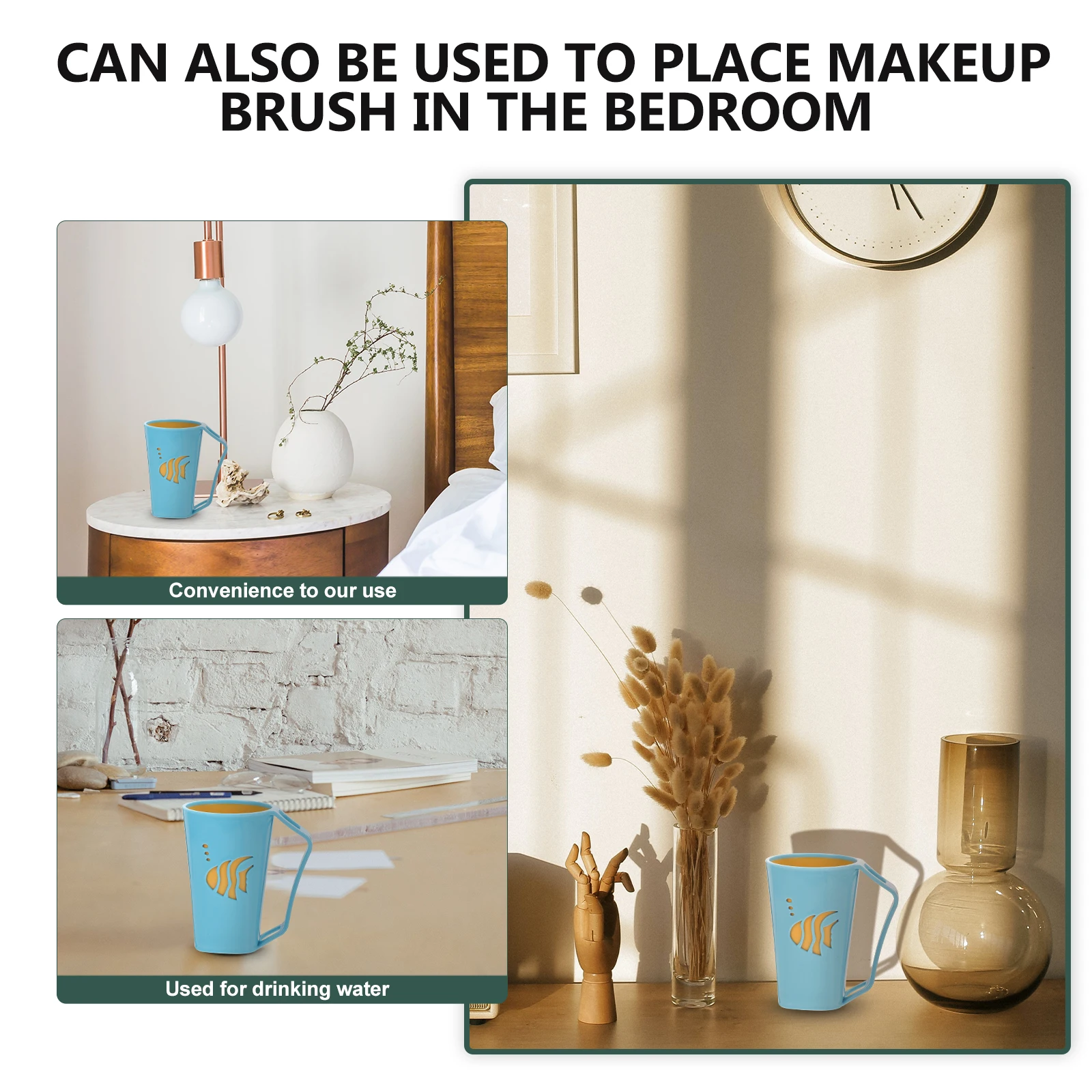 

2 Pcs Mouthwash Cup Cups Bathroom Reusable Couple Toothbrush Water Tumbler for Brushing Travel Storing Toothbrushes