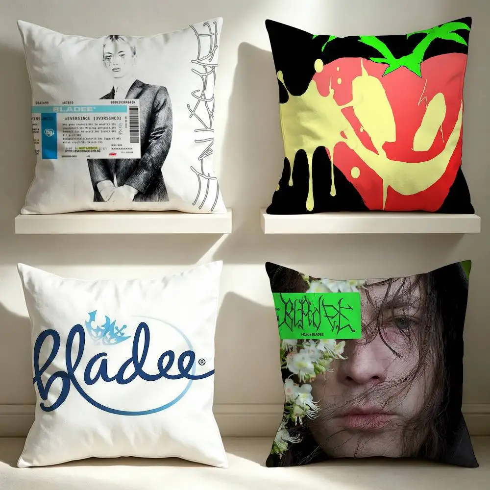 B-Bladee Crest  Square Pillow Case Multi Sizes For Car Home Bedroom Decor Custom Valentine Gifts