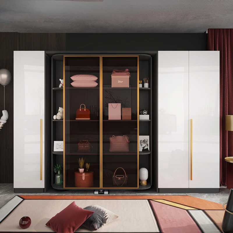 

Multifunctional Invisible Bed Folding Bed Wardrobe Integrated Assembled Cabinet Customized with Glass Door