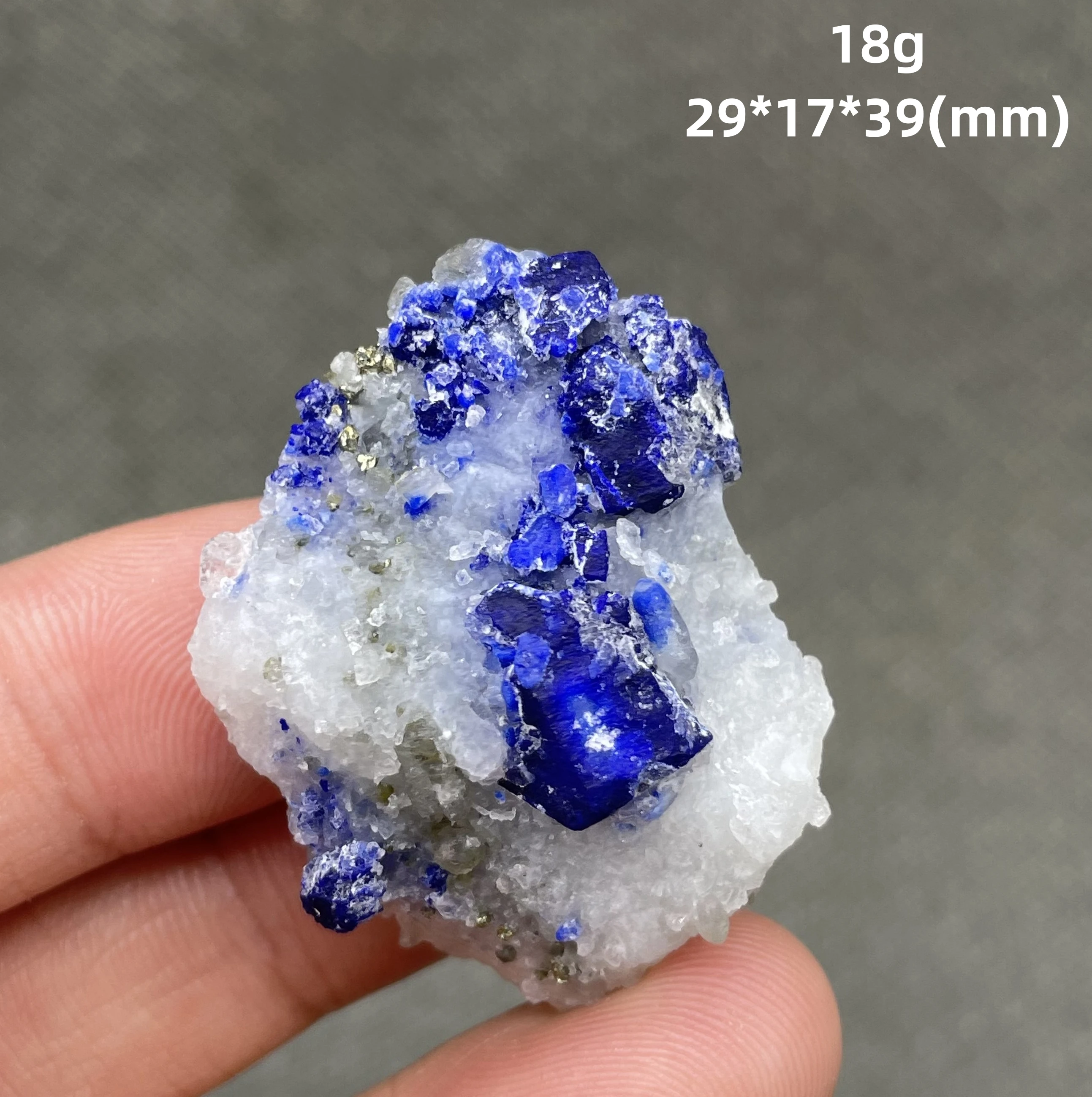 

18 g Natural Afghan Old Mine single crystal lazurite Lapis lazuli Specimens stones and crystals quartz