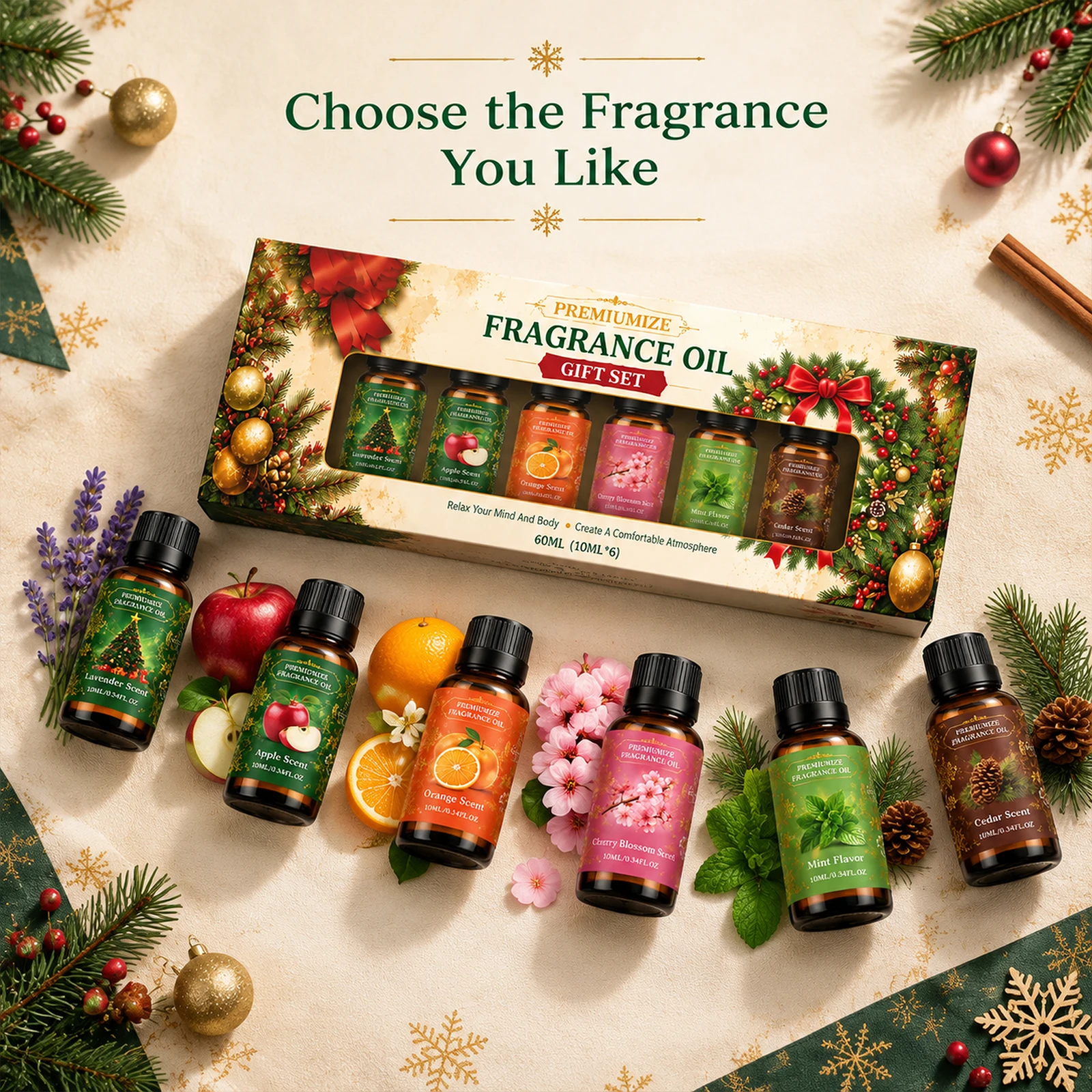 Home Fragrance Gift - Christmas Fragrance Oil Gift Set 6