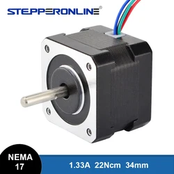 STEPPERONLINE Nema 17 Stepper Motor 22Ncm 42x34mm 1.33A Nema17 Step Motor 4-lead for DIY CNC 3D Printer