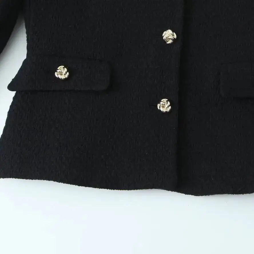 بدلة نسائية ربيعية جديدة موديل 2025 بتصميم كسول سترة أنيقة الصدر تناسب كل مباراة بأكمام طويلة ملابس خارجية Mujer