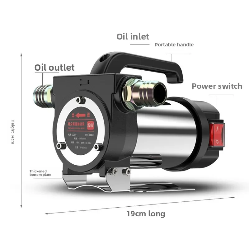 Electric Oil Pump 12V24V Diesel Pump 220V Plug-in Oil Pumping Artifact Forward and Reverse Automatic Self-priming