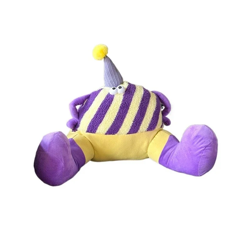 

Pink and green striped little monster waist bedside home pillow sofa nap sedentary ins throw pillow doll