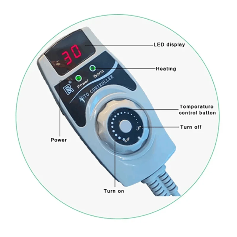STLFEليكترية كريستال اليشم حزام تدليك مع وسادة الأحجار الكريمة التدفئة لآلام أسفل الظهر والخصر فترة الجمشت لتخفيف الآلام ديفي